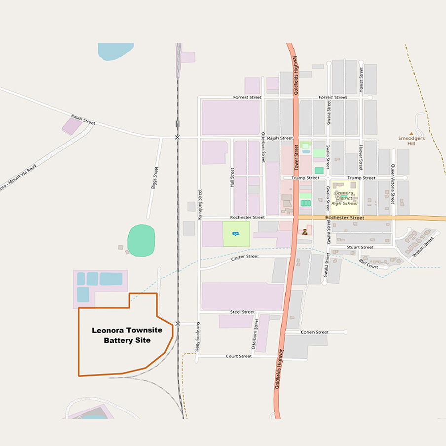 904X904 Leonora Townsite Battery Site Location