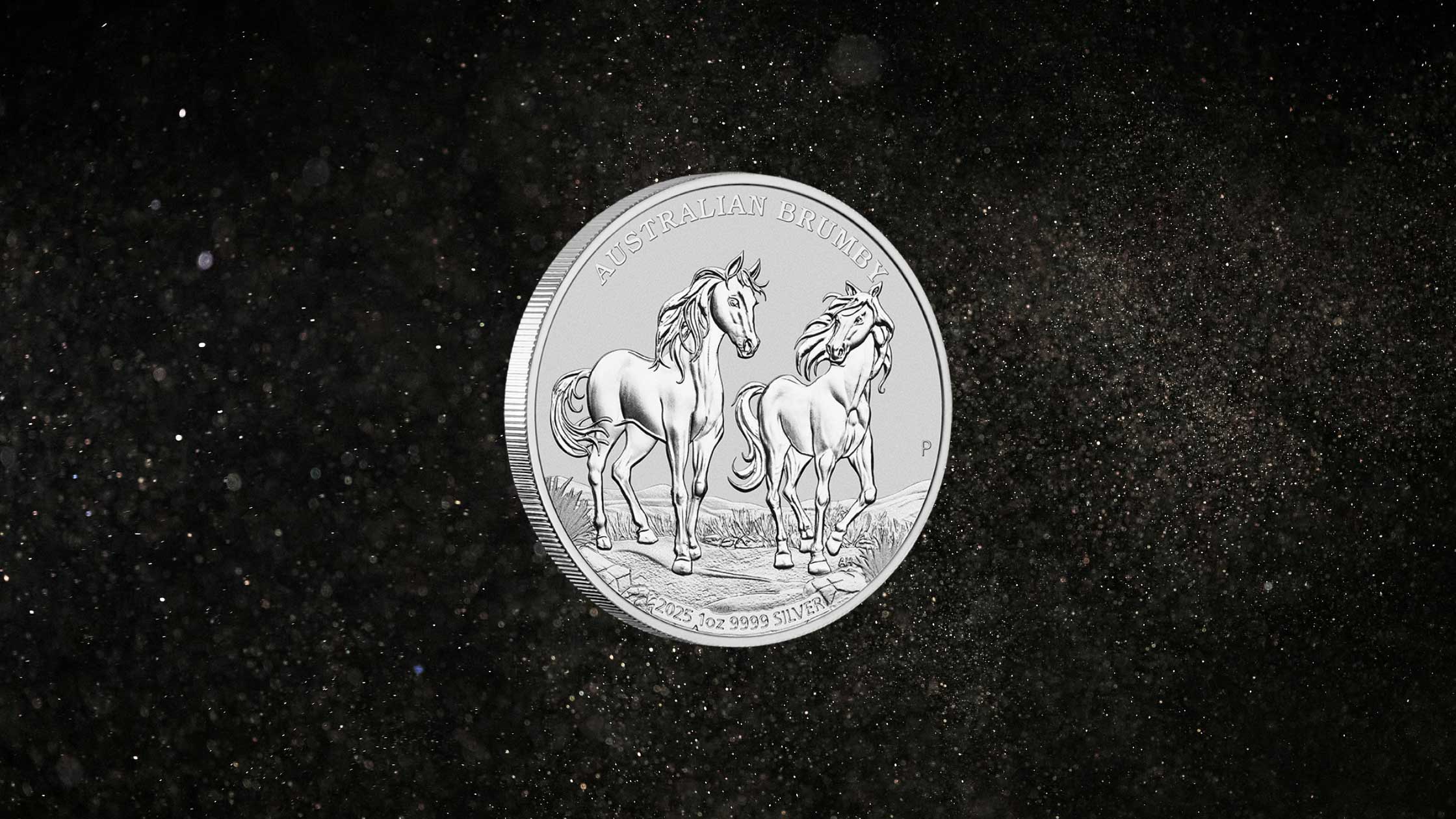 Australian Brumby 1oz Silver coin produced by The Perth Mint