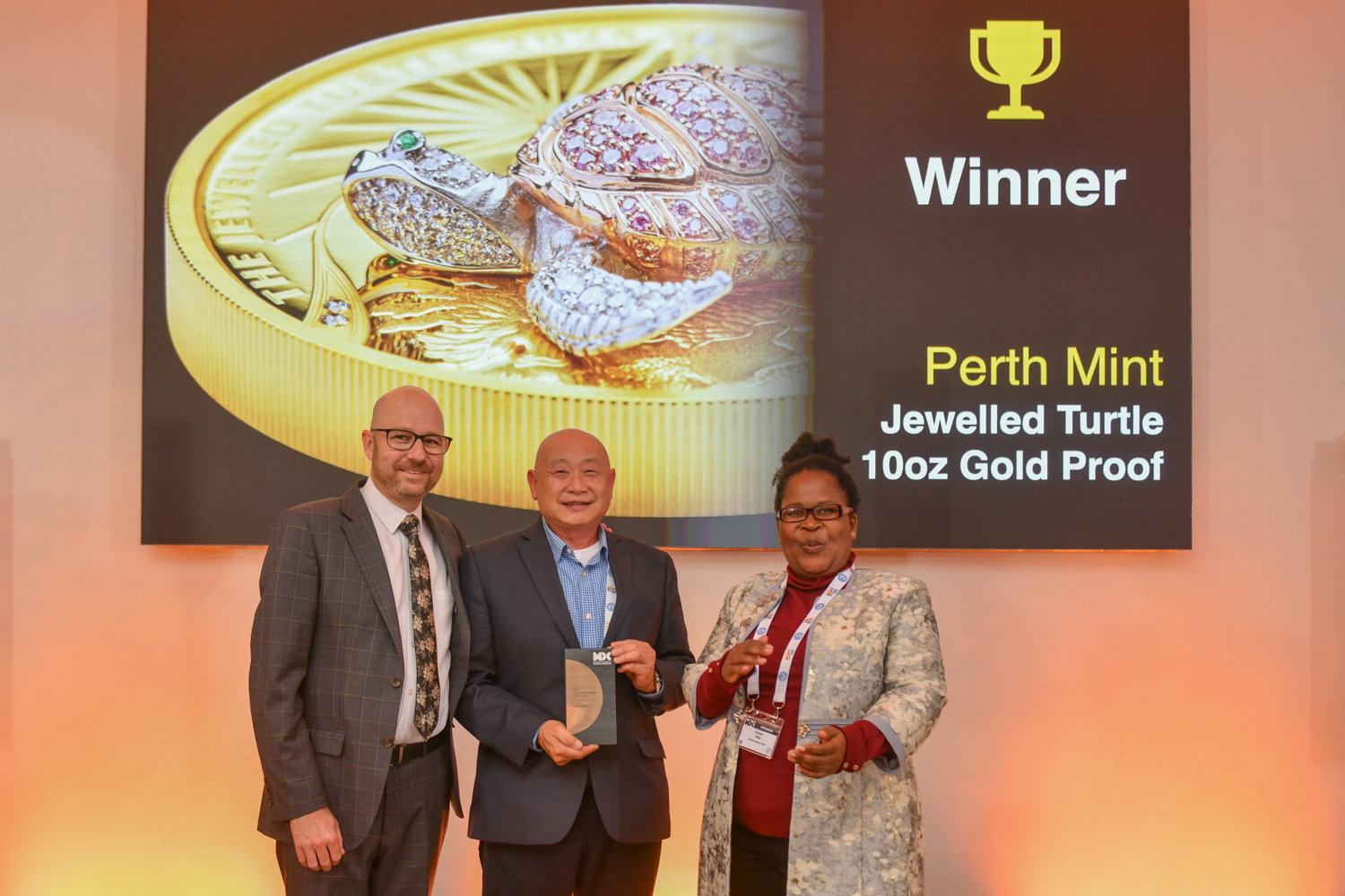 Perth Mint coin award for Jewelled Turtle